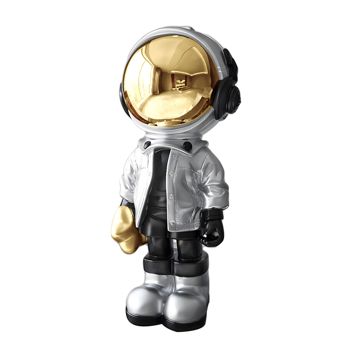Dosker Astronaut Statue, Spaceman Sculpture Polyresin Figurine Gold