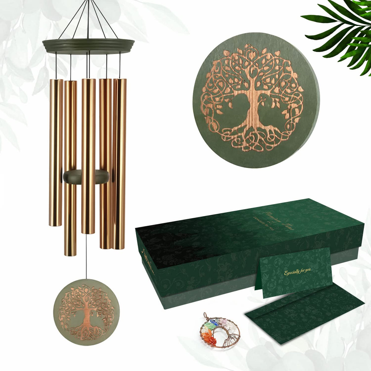 Astarin's Tree of Life Wind Chimes 36in Outdoor Garden Gift for Mom Grandma
