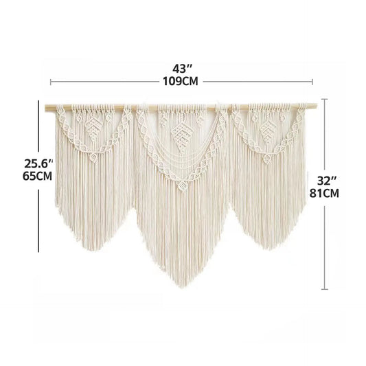 Macrame Wall Hanging Large Boho Style Handmade Tapestry Wall Mount Design, Unique Wall Decor for Home, Artisan Crafted Wall Art, Artistic Indoor Decoration, Artistic Home Decor