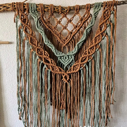 Large cholla wood macrame wall hanging
