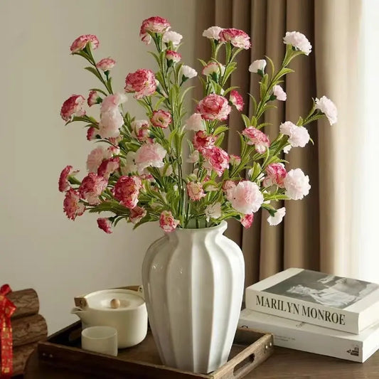 Bohemian Style Ceramic Vase, Medium Size Textured Decorative Flower Vase, Elegant Desktop Decor, Home Decor Vase, Perfect for Floral Arrangements and Weddings