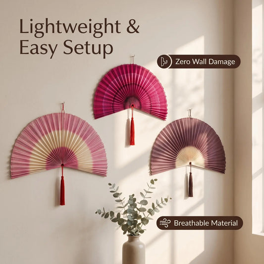 Large Hanging Fan, Decorative Folding Fan, Ultra Large Wall Mounted Fan, Bamboo Design, Home Decoration, Festival Gift, Living Room, Bedroom, Tea House, Hotel, Wedding, Coffee Shop